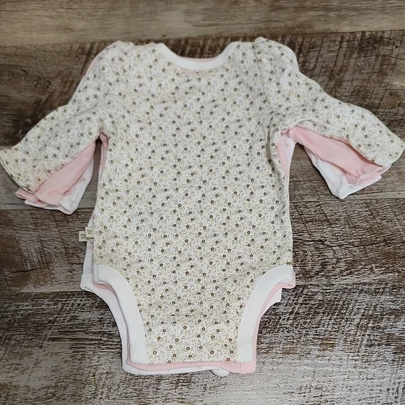 GAP Pink and White Matching Set Bodysuit Long Sleeves - Picture 13 of 16